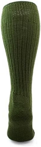 Military Action Mens Long Wool Blend Boot Socks Green