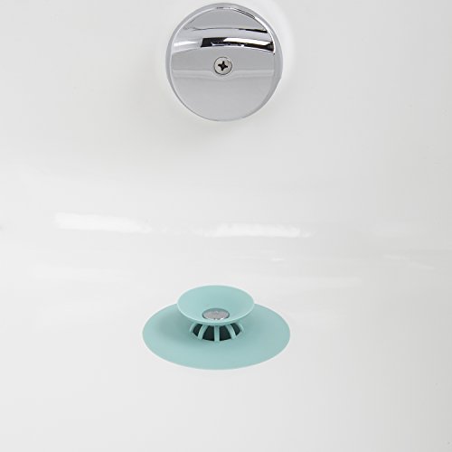 Umbra 023464-276 Flex Badewannenstöpsel/Haarsieb, Plastik, surf blau, 9,52 x 9,52 x 3,17 cm - 5