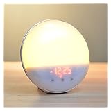 Jinsentgg Wake Up Light, Light Alarm Clock With Sunrise And Sunset Simulation/ 20 Brightness/ 7 Light Colors/ 9 Melody Alarms/ 16 Volume Levels/snooze Function/fm Radio/automatic Switch-off Function