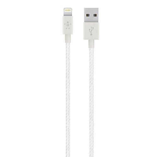 Belkin Premium MixIt Metallic Lightning Lade/Sync-Kabel (1,2m, geeignet für iPhone 5/5c/5s, iPhone 6/6s/6 Plus/6s Plus, iPhone 7/7 Plus, iPhone SE, iPad Air 2, iPad Pro) weiß