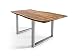 Produktbild moebel-eins Athen Baumkantentisch Esstisch Akazie Holztisch Massivholztisch Esszimmertisch Tisch Baumkante Metallfuß 160 x 90 cm