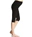 Liang Rou Maternity Belly Support Ribbed Stretch Capri Leggings