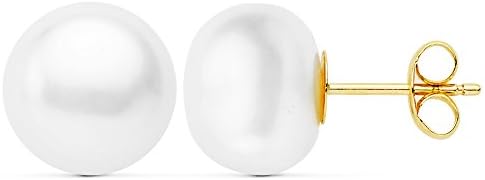 Women's Earrings Pearls 10 mm 18 K Yellow Gold