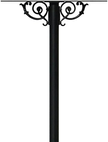 The Hanford Cast Aluminum Quad Mailbox Post System Base with Scroll Supports , Mailboxes Sold Separately, 3 boxes