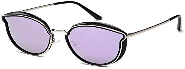 DUBI 2018 new lady sunglasses, retro, elliptical polarized light (black, purple)