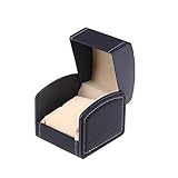 NICERIO PU Leather Square Bracelet cadeau Montre Boîte à bijoux Boîte à montres Boîte à bijoux en cuir Organisateur (Noir)