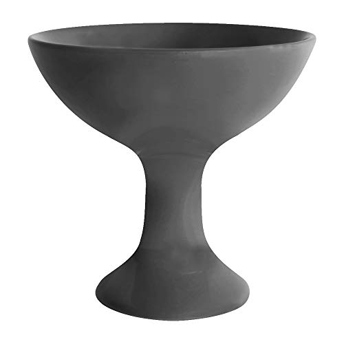 Bitto Calice à encens Encensoir Medan en Terre Cuite Couleur Anthracite, H: 15 cm, Ø 10 cm