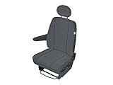 funda asiento conductor renault trafic Alta calidad. Funda de asiento para Renault Trafic, asiento del conductor, funda resistente, calidad probada TÜV, gris