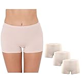 LastFor1 Women's Seamless Boyshort Panties Stretch Boxer Briefs Underwear 3 Pack - Pink - XL