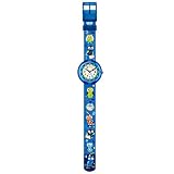 Flik Flak FBNP047 HOWLI OWLI Uhr Junge Kinderuhr Stoffband Kunststoff 3 bar Analog blau