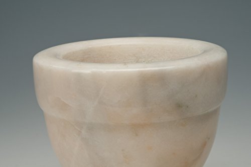 Mörser und Stößel Set aus Marmor (weiß) - 4