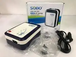 Sobo SB-3000 Mini AC/DC Air Pump [ AC 220-240V50/60Hz Power : 2.8W Output : 2X3L/MIN Pressure : 2X0.15Mpa ] Central Fish Aquarium