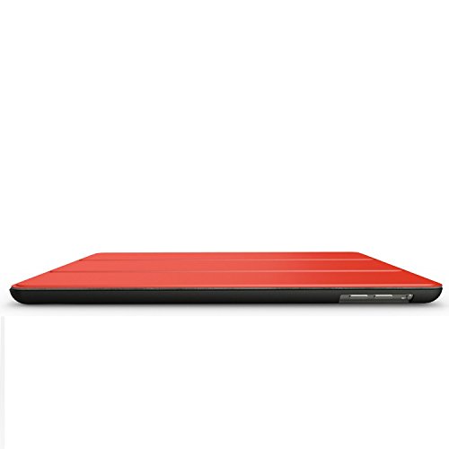 Khomo iPad Mini 1, 2, 3 Hülle Case Rot und Schwarzes Gehäuse mit doppelten Schutz ultra dünn und leicht, Smart Cover – Red and Black - 8