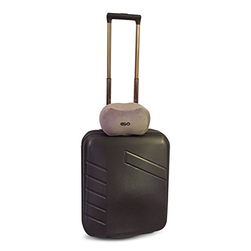 Nackenkissen von evo-cative – anschmiegsamer Memory-Schaum – Nackenhörnchen mit integrierter Handytasche und Aufbewahrungstasche (Grau) - 3