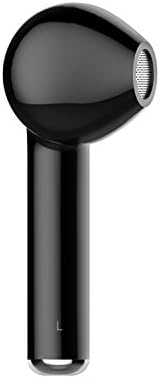 NICZAAR Bluetooth Earbuds, Wireless Sports with mic Headsets Stereo In-ear Single Earphone Earplugs Secure Fit, Noise Cancelling for iPhone,Android, Samsung Etc (SINGLE LEFT EAR) Black