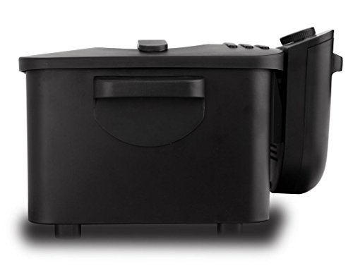 Inventum GF431B-UK Black Metal Coolzone Deep Fat Fryer with Non-Stick Frying Basket, 2200 Watt