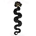 Body Wavy 20'' Pre Bonded Tipped Hair Nail Tip U-tip 100% of Real Remy Human Hair Extensions 100s 8 Colors 0.5g/s Beauty Popular Style (1B black with brown)