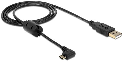 DELOCK Kabel USB micro-B St/ USB-A St Ferrk. 1m 270G links/rechts