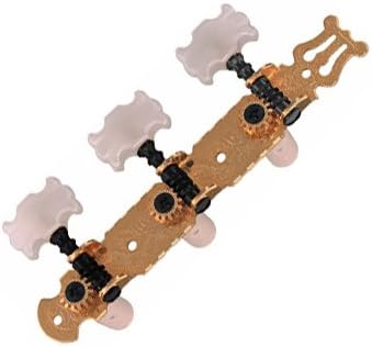 The Nets for the Classic Guitar in Shape of Mariposa Bridge Plástico Dorado. Pegs Serifen – Metallic Black