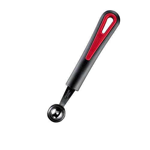 Westmark Aushöhl-Löffel, Obst- und Gemüse-Kugelformer, Ø 26 mm, Rostfreier Edelstahl/Kunststoff, Länge: 17,3 cm, Gallant, Schwarz/Rot/Silber, 29222270