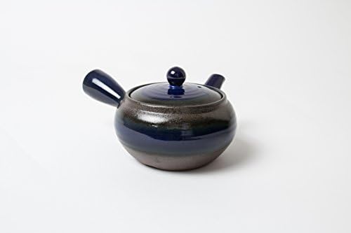 Risako Kyusu Ceramic Teapot Banko Yaki &amp; # X842 °C &amp; # X53E4 &amp; # X713 °C, from Japan, 360 ml Blue