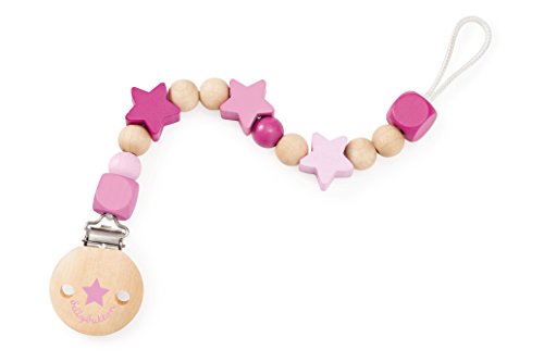 Selecta Spielzeug AG 31442 - Sternchenglück Schnullerkette, Babyspielzeug, rosa