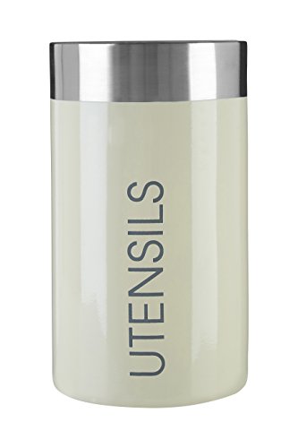 Premier Housewares Utensilienhalter, Emaille, helles Creme