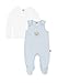 Steiff Unisex Baby 0006605 Strampler + T-Shirt 1/1 Arm Crew Neck Footies, Blue (steiff Baby Blue), 0-3 Months (Manufacturer size: 56)