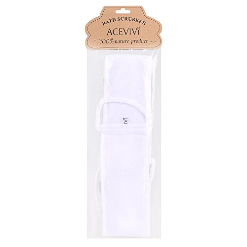 ACEVIVI 100% Natural Exfoliating Loofah Back Scrubber, Bath & Shower Clean Body Scrub with Handle