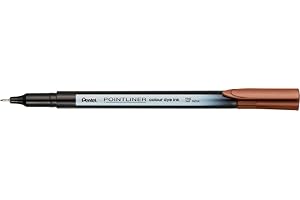 Pentel S40 Pointliner Pen, Colour Dye Ink, 0.4mm Line, Walnut Brown ink (One Pen)