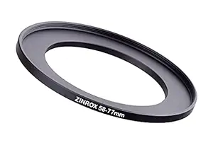 ZINROX 58-77mm Step Up Lens Filter Adapter Ring, Set of 1 Piece - Size : 58mm to 77mm Stepping Ring