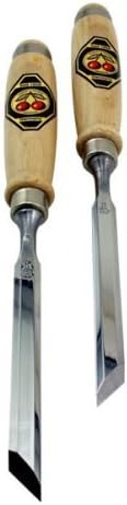 Two Cherries 500-1912 Pair of 12mm Two Cherries Skew Bevel Wood Chisels by Two Cherries