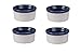 Produktbild BIA Cordon Bleu 404990+3102S4SIOC Porcelain Ramekin Dish, Cobalt Blue/White