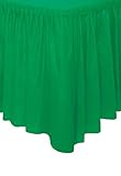cubre mantel verde menta La falda de mesa mide 4,26 m de largo x 74 cm de ancho y puede cortarse para adaptarla