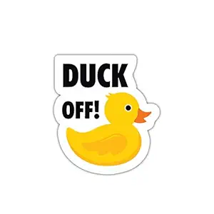 ISEE 360 Duck Off Laptop Printed Stickers for All Laptops Water Bottle Books Scrapbook Mobile Boys Girls Kids Office Small Stickers L X H 6 X 7 CMS