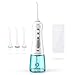 Produktbild Elektrische Munddusche Kabellos Water Flosser, Vellepro Tragbar Oral Irrigator mit 200ML Wassertank 3 Druckstufen und 4 Ersatzdüsen IPX7 Wasserdichte Wiederaufladbarer Zahnzwischenraumreinigung
