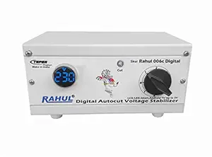 Rahul 006c Digital 300 VA 140-280 Volt 1 LCD/LED TV +DVD/DTH/Music System Copper Digital RAF & Taf Manual 8 Boost Autocut Voltage Stabilizer