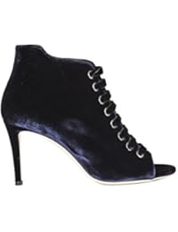 Jimmy Choo Mujer MAVY85VELNAVY Azul Terciopelo Zapatos De Tacón