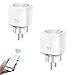 Produktbild Carantee WLAN Smart Steckdose, Mini Intelligente WiFi Alexa Steckdose, Mit Timerfunktion für die Fernbedienung, Funktionert mit Alexa, Google Home(Nur 2.4GHz)- 2 Packs