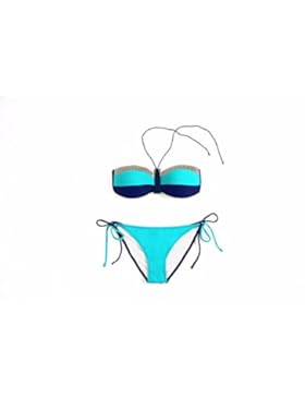 GK-Costumi da bagno donna costume da bagno bikini multi-colore cuoio ,Foto 5,38