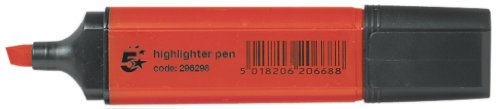 moLin Office Highlighter Chisel Tip 1-5mm Line Red [Pack 12]