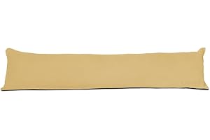 Original Sleep Company Herringbone Draft Excluder Long Door Cushion Wind Stopper Fabric Sausage for Window Bottom or Front Door Snake Pillow in Antique (85cm X 25cm)