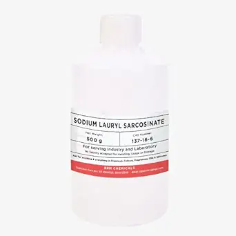 BRM Chemicals Sodium Lauryl Sarcosinate - 500 G For Soap Making, Shampoo, Cosmetics, Moisturizer, Lotion Making, Domestic Use & Diy Personal Care For Face, Hair, Skin & Body (Pack Of 1)