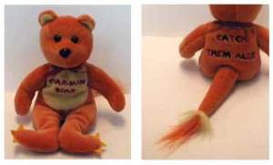 CELEBRITY BEAR STAR #62 POKEMON CHAR-MAN ORIGINAL 1999 BEANIE