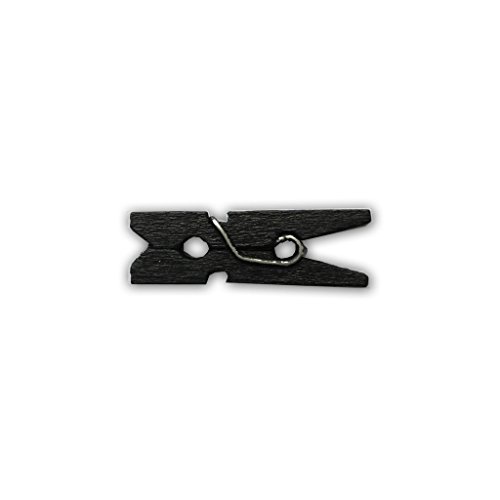 LWR Stellmotor Crafts Mini-Holz-Wäscheklammern 15 Farben 100 Pro Pack 2,5 cm 2,5 cm schwarz