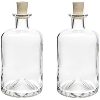 SLKFACTORY Weinfass Aus Glas 500ml - Mundgeblasene Whisky Karaffe Mit Zapfhahn Auf Holzständer