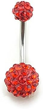 Eleery Fashion Women Lady Sexy Girls Czech Diamond Crystal Navel Belly Ring Chain Bar Button Studs Pendant Body Piercing Jewellery Set