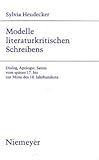 Image de Modelle literaturkritischen Schreibens: Dialog, Apologie, Satire vom späten 17. bis zur M