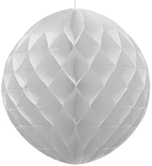 Wedding Decor Tissue Paper Honeycomb Hanging Balls Wedding Recept‭ion Decoration Christmas Festival Birthday Baby Shower Bridal Shower by KTLShop (10" (25cm), White)