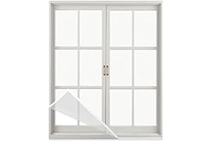 MAODOU 80x140cm,Zanzariera Per Finestra,Zanzariera Con Nastro Magico Protezione Zanzara, Adesivo Bianco Netto Bianco